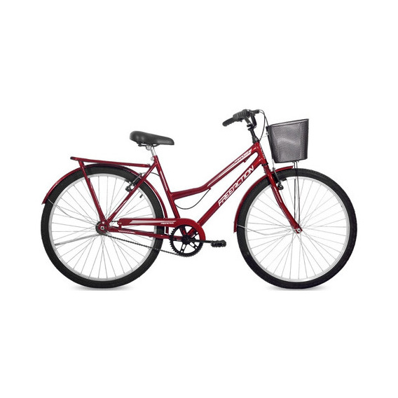 Bicicleta Rodado 26 Mujer Bikes Mormaii Con Canasto Color Rojo