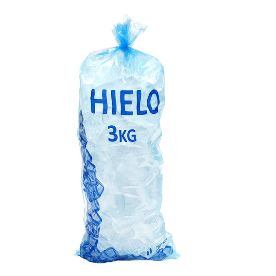 25 Kg Bolsa Para 3 Kg De Hielo Impresa (aprox 2100 Pza)