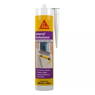 Sika Sikacryl Profesional Sellador Para Grietas Y Fisuras Cartucho De 280ml