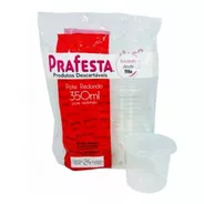 Pote Plastico Marmita Red 350ml Alimento 24un Micro Freezer