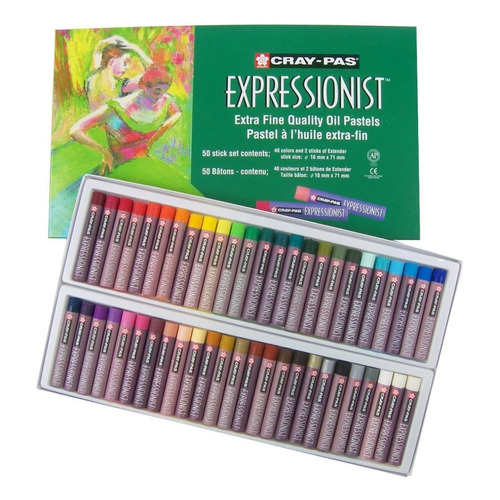 Set 50 Lápiz Pastel Al Óleo Sakura Cray Pas