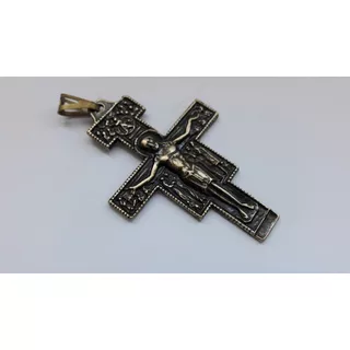 B.antigo - Suntuoso Crucifixo Italiano De São Damião 7 Cm
