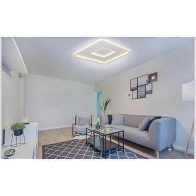 Plafon Led Fiat Blanco Borde Blanco 40w 50cm Moderno Cie