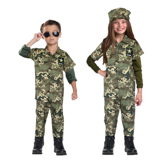 Disfraz De Soldado - Traje De Soldado Mexicano - Disfraces Para Niñas Y Niños - Disfraz De Militar - Disfraces 16 De Septiembre