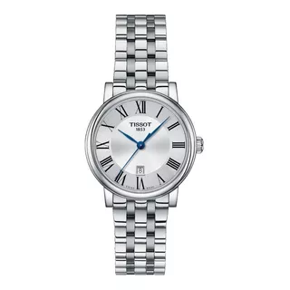 Reloj Tissot Carson Premium Lady Acero T122.210.11.033.00 Color Del Fondo Plateado