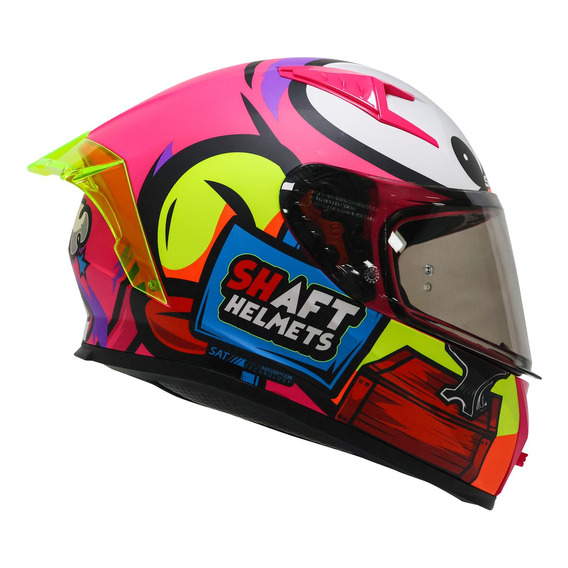 Casco Shaft Sh526 Fucsia Mate Tnt Mica Humo Cerrado