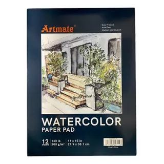 Block Artmate Acuarela 300gs 12h 30.5 X 30.5 Hswcc1212