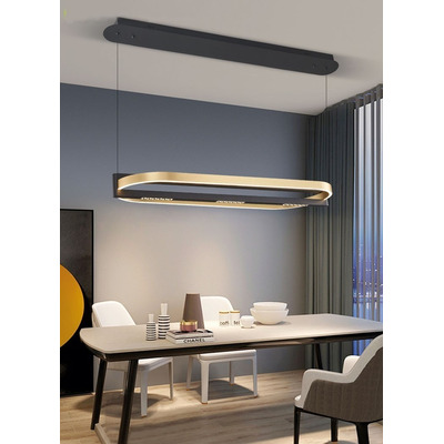 Colgante Led Ramla L Ovoide Blanco 72w Aluminio Moderno Blanco