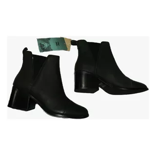 Botin Toms Black Leather Wm/negro/n 40