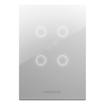Tecla Smart Tactil Wifi 4 Canales C/capacitor Blanco