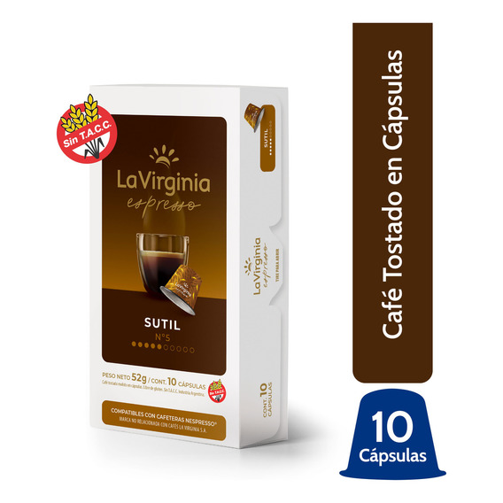 Cafe En Capsulas La Virginia Espresso Sutil N5 10 Capsulas