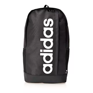 Mochila Essentials Logo Linear adidas Cor Black/white Desenho Do Tecido Liso