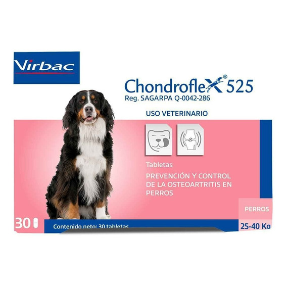 Virbac Chondroflex 525 Caja 30 Tab Perro De 25 A 40 Kg 