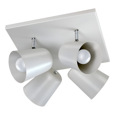 Plafon 4 Luces Baby Movil Blanco Apto Led E27 Deco Vig