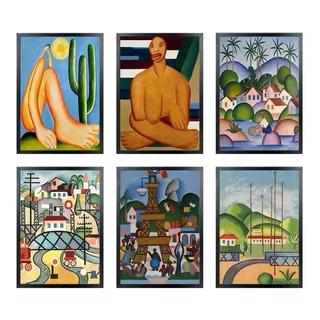 Quadro Tarsila Do Amaral Abapuru Classica Com Moldura A3