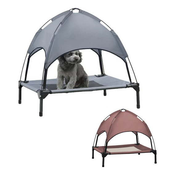 Cama Elevada Con Toldo De Perro Mascota Portátil Exterior