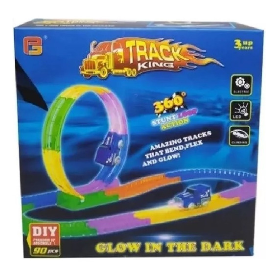 Track King Pista Flexible Encastrable Auto C/luz 52612 Color Multicolor