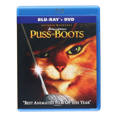 Gato Con Botas Blu Ray + Dvd | Película Nuevo