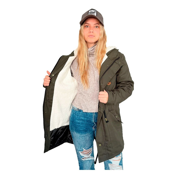 Customs Ba Camperas Parka Gabardina Campera Parches Mujer