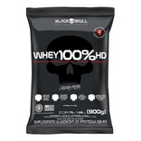 Whey 100% Hd Refil Black Skull - 900g (wpc, Wpi E Wph) Sabor Baunilha