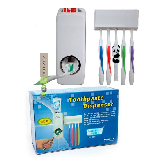 Dispensador Automatico Pasta Dental Y Porta Cepillo D Diente