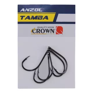 Anzol Crown Tamba Black Nº 4/0 - 5 Peças