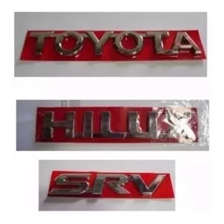 Logos Cromados Toyota Hilux Srv  Sr4 3.0 D4d (varios)
