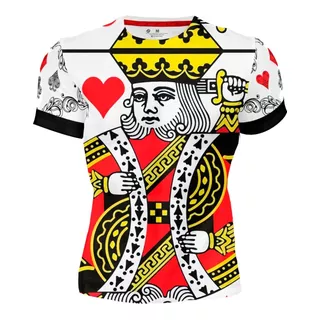 Playera Sublimada Full Print Caballero Rey De Corazones 397