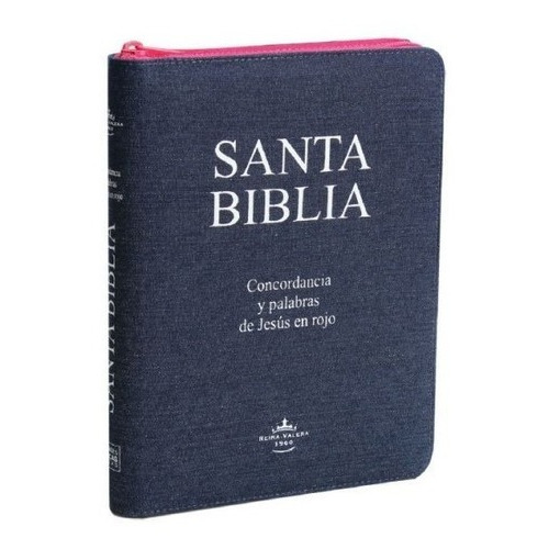 Biblia Grande Letra 14 Pts Rvr1960 Jean, Cierre Rosa