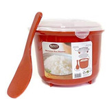 Olla Arrocera Para Microondas Sin Bpa 2.6 L Color Rojo