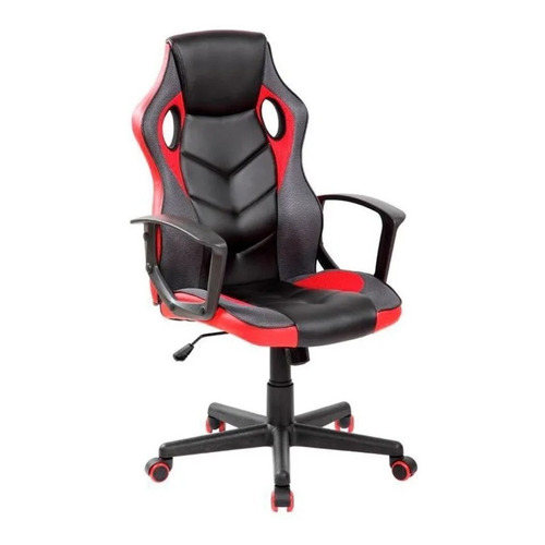 Silla Gamer One Box Ob-sg3r Butaca Sillon Reclinable Oficina Color Rojo Material del tapizado Cuero sintético