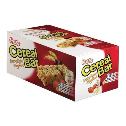 Barra De Cereal Frutos Rojos Cereal Bar Caja X 20 Unidad