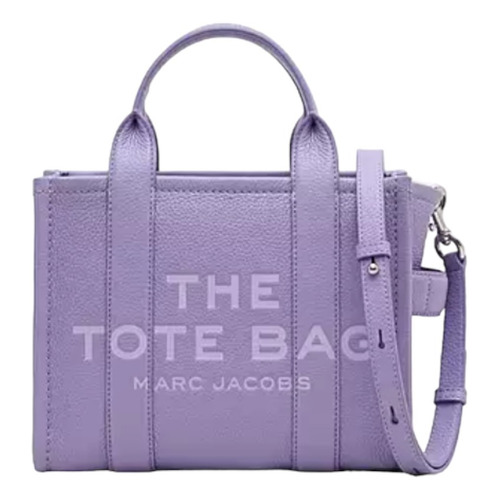 Bolsa Tote Marc Jacobs De Cuero Para Dama 33cm (medium) Acabado de los herrajes Dorado Color Lila Color de la correa de hombro Lila Diseño de la tela Liso