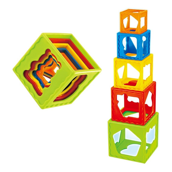 Cubos Infantiles Apilables Encastrables Stack Cube Didactico