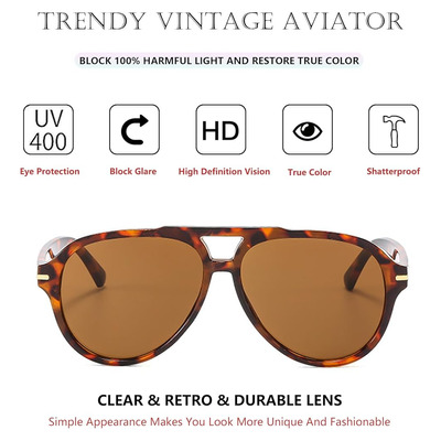 Lentes De Sol Aviador Retro Clásicos Unisex