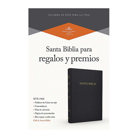 Santa Biblia: Reina-valera 1960 Para Regalos Y Pemios Negro Imitación Piel, De Biblias Holman. Editorial Holman, Tapa Blanda En Español, 2016