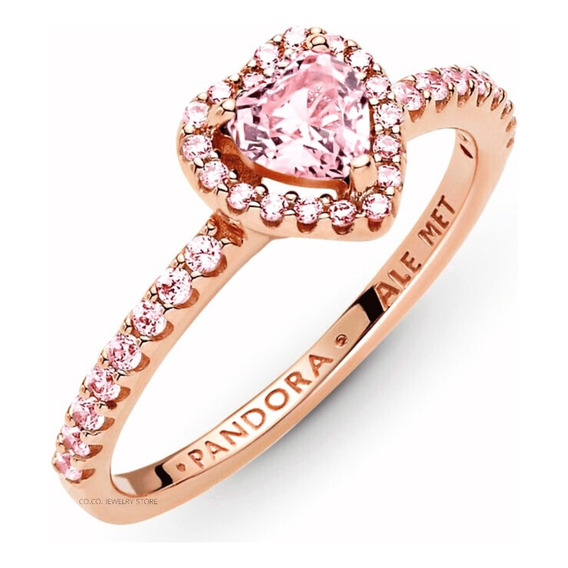 Anillo Pandora Corazón Relieve Rosa + Kit De 8 Accesorios