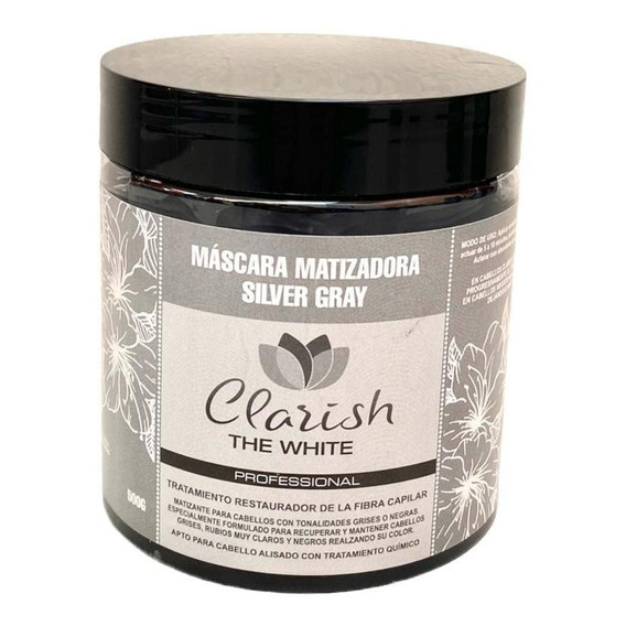 Mascara Matizadora Silver Grey Clarish The White 500g