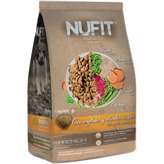 Croqueta Alimento Perro Adulto Premium Nufit By Nupec 15 Kg