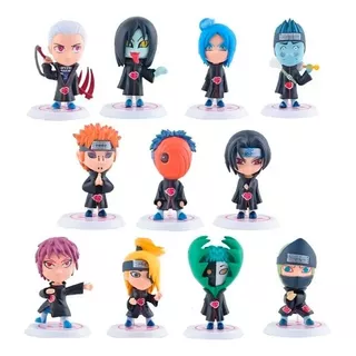 Akatsuki Itachi Tobi Pain Naruto Shippuden Kit 11 Miniaturas