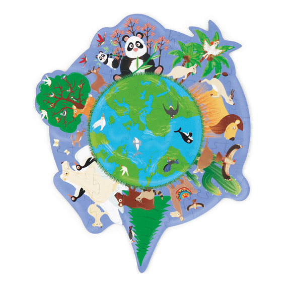 Puzzle 45pcs Con Forma Mundo Scratch Europe