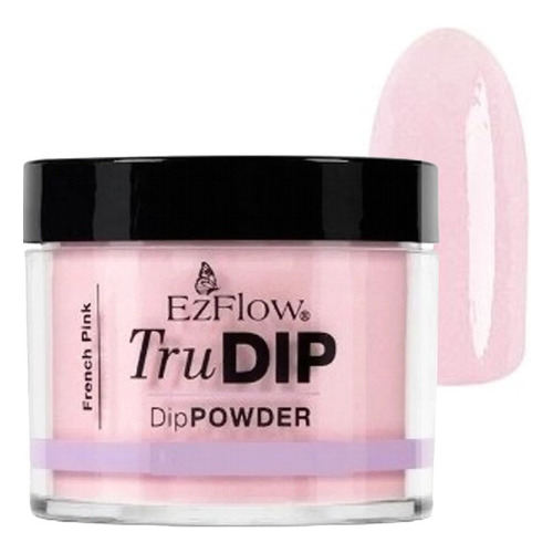 Polvo Trudip Inmersión Para Esmalte Sin Cabina Ezflow 56 Gr Color Pink French (Rosa Pastel)