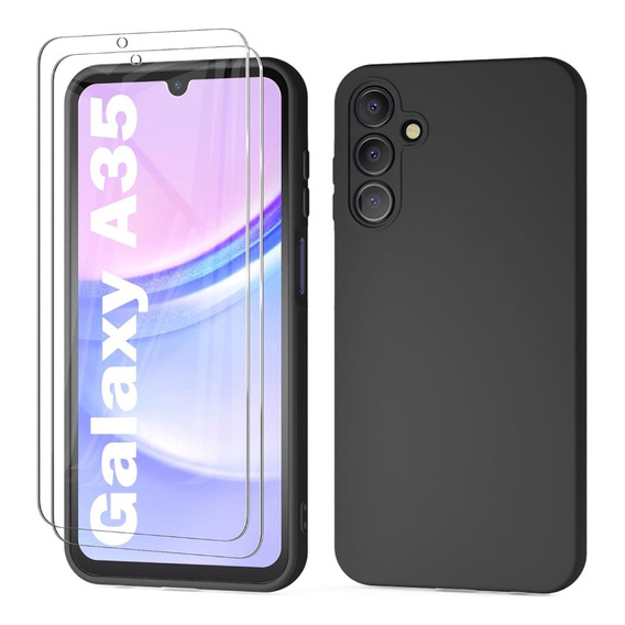 Estuche Funda Forro En Silicona + Vidrio Para Samsung A35 5g