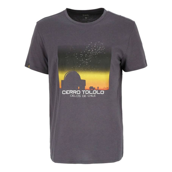 Polera Manga Corta Observatory Men Dark Grey Doite