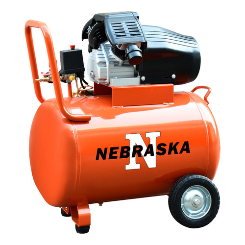 Compresor De Aire Nebraska Neco03100 100l 2500w 3hp 115 Psi Color Naranja Frecuencia 0 Mhz