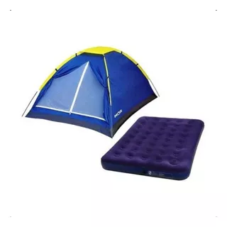 Kit Barraca Camping 4 Lugares C/ Colchão Casal Acampamento