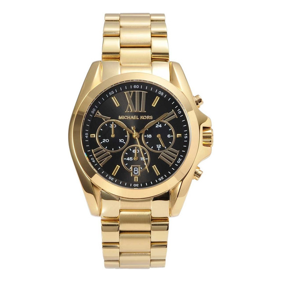 Reloj Michael Kors Bradshaw Mk5739 Dorado Dial Negro Chrono