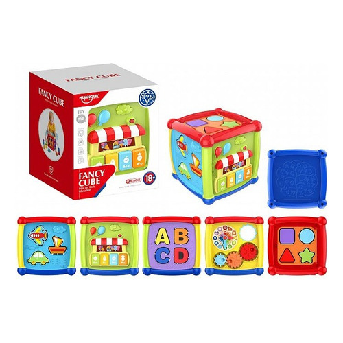 Cubo Magico Bebe Encastrable Didactico Con Piano Zippy Toys Color Multicolor