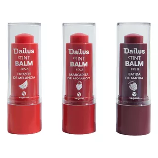 Dailus Batom Tint Balm Kit C/3 - Cor, Hidratação E Proteção 