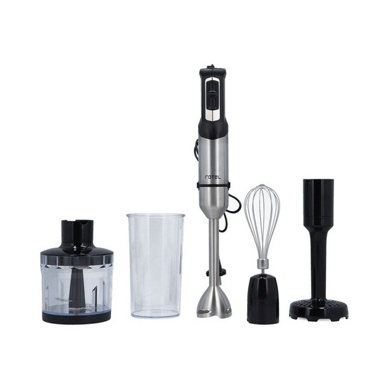 Mixer Rotel Mega 4 De Acero Inox + Accesorios 1000w Color Negro